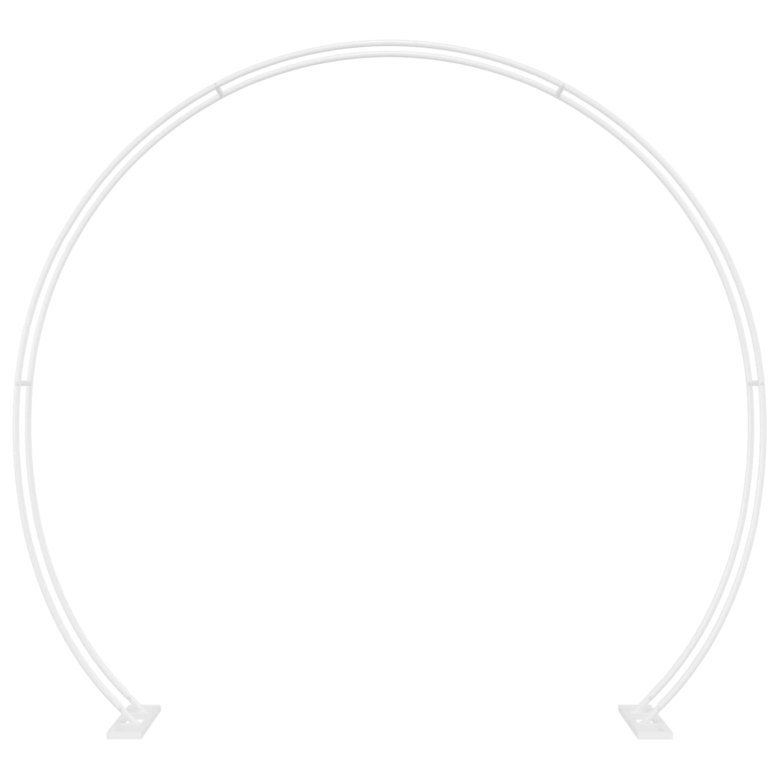 vidaXL Wedding Arch White 223 x 45 x 201 cm Steel 2