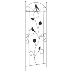 vidaXL Garden Fence 3 pcs Black 110 x 40 cm Steel 5