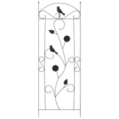 vidaXL Garden Fence 3 pcs Black 110 x 40 cm Steel 6