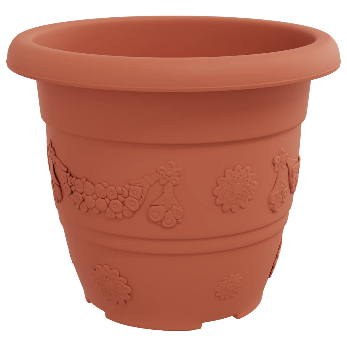 vidaXL Plant Pots 6 pcs Brick Red Ø 30 x 25 cm Plastic 6