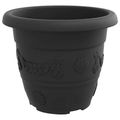 vidaXL Plant Pots 6 pcs Black Ø 30 x 25 cm Plastic 6