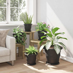vidaXL Plant Pots 24 pcs Black Ø 26 x 21.5 cm Plastic 4