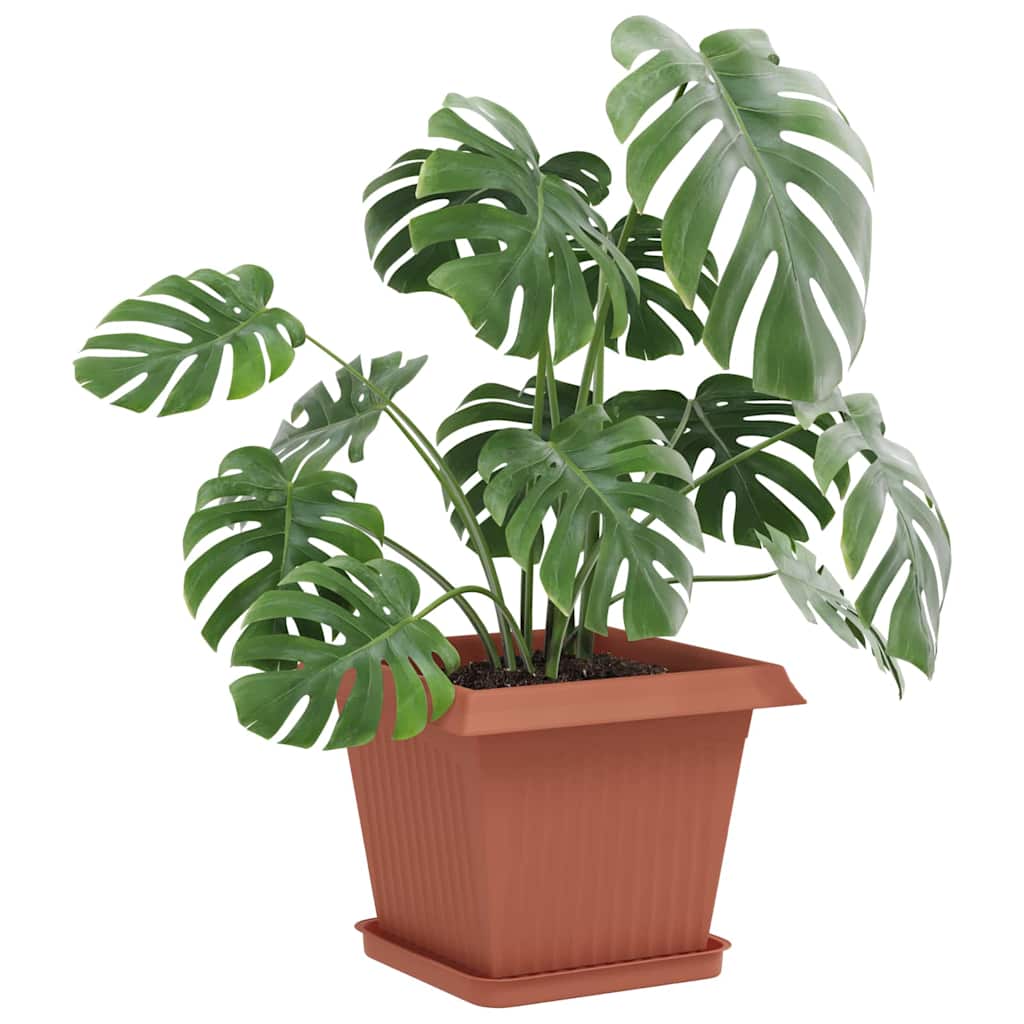 vidaXL Plant Pots 6 pcs Brick Red Plastic 3