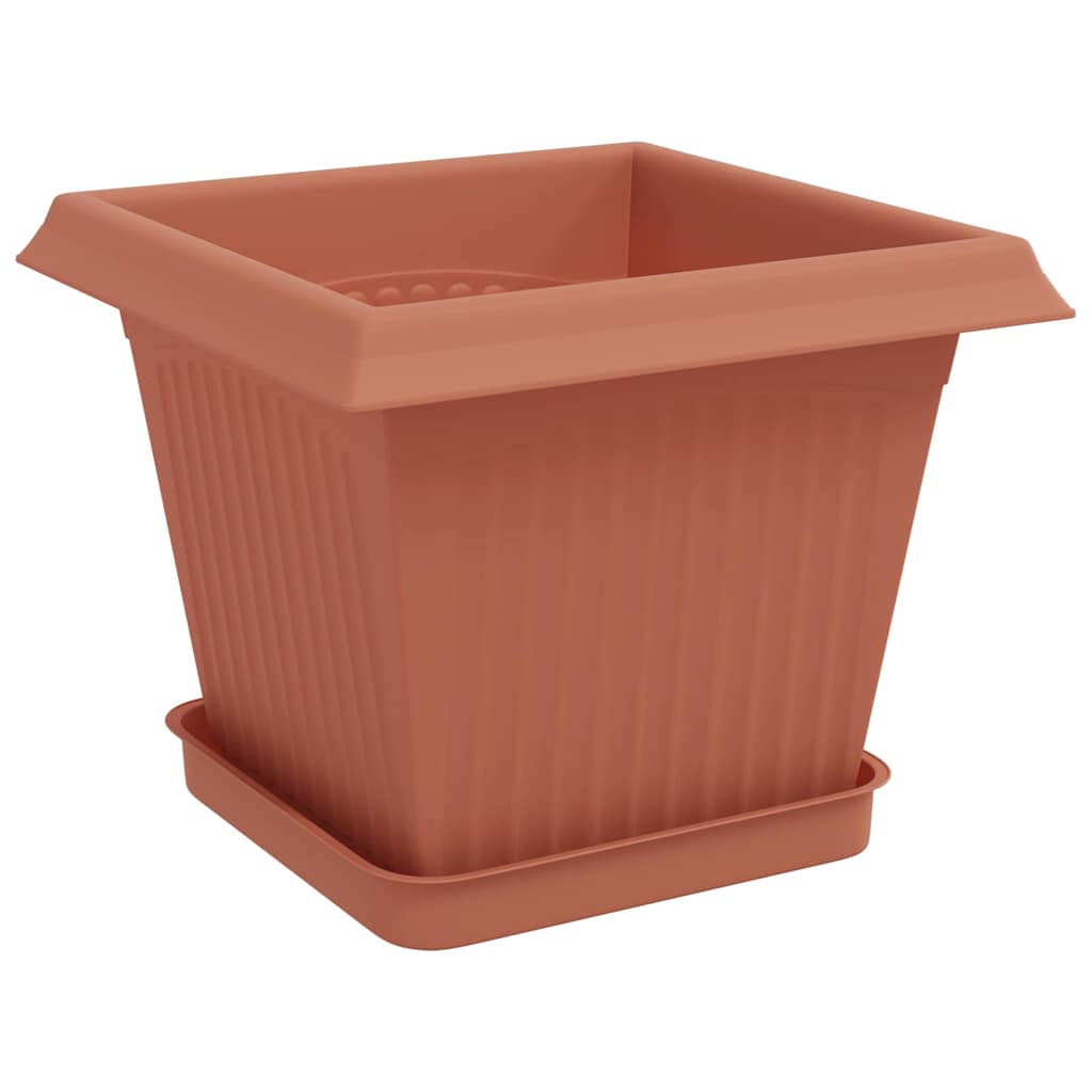 vidaXL Plant Pots 24 pcs Brick Red Plastic 5