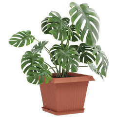 vidaXL Plant Pots 24 pcs Brick Red Plastic 3