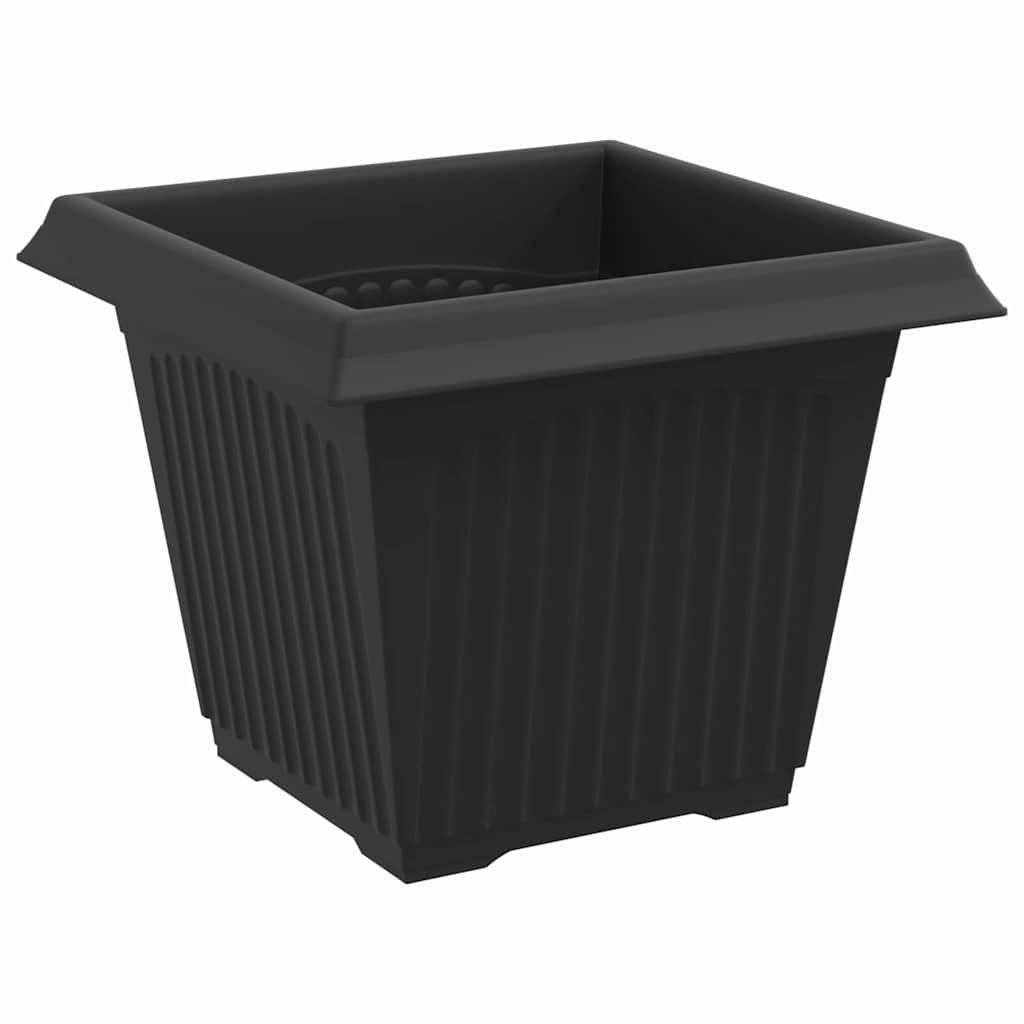vidaXL Plant Pots 24 pcs Black Plastic 6