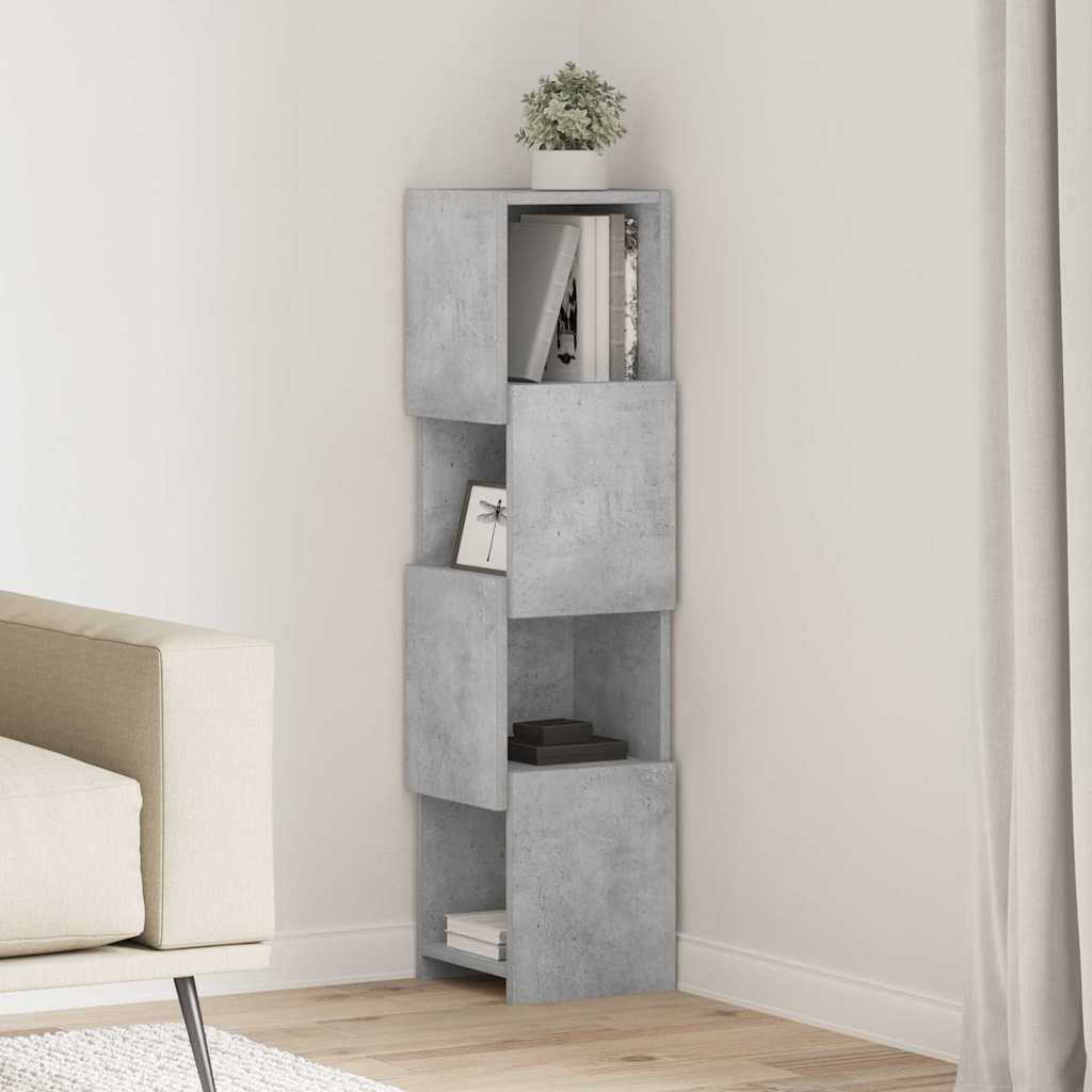 vidaXL Corner Cabinet 25.5x25x102cm Engineered Wood Concrete Grey 1