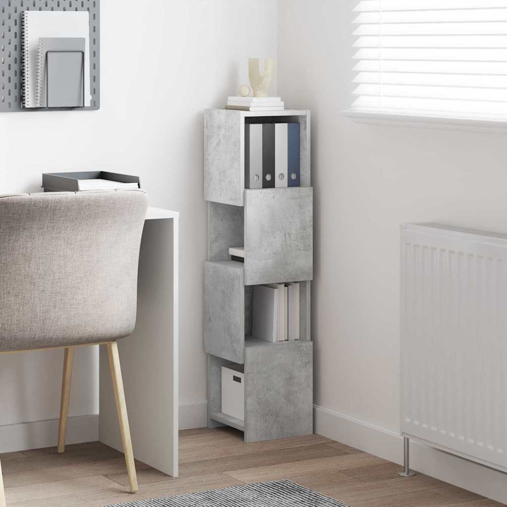 vidaXL Corner Cabinet 25.5x25x102cm Engineered Wood Concrete Grey 4