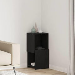 vidaXL Corner Cabinet 30.5x30x65cm Engineered Wood Black Oak 1
