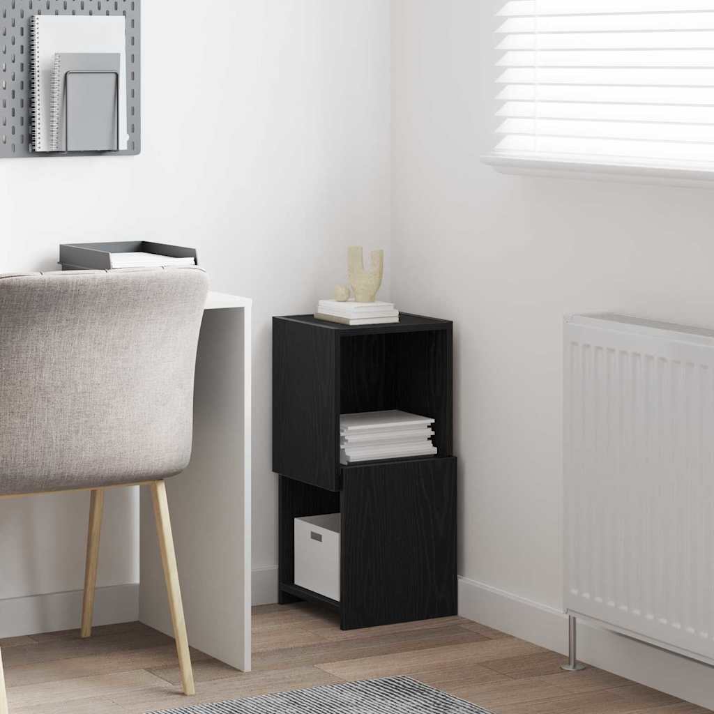 vidaXL Corner Cabinet 30.5x30x65cm Engineered Wood Black Oak 4