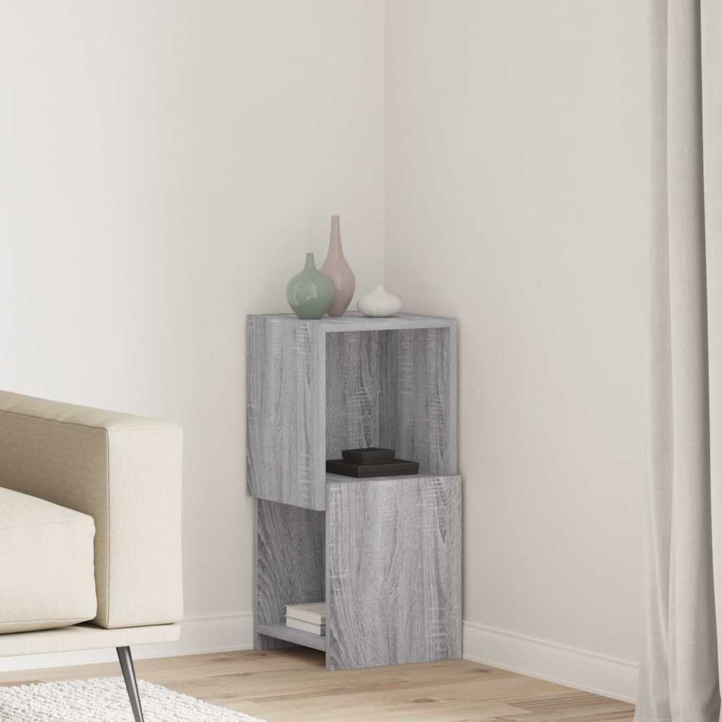 vidaXL Corner Cabinet 30.5x30x65cm Engineered Wood Grey Sonoma 1