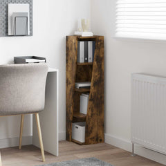 vidaXL Corner Cabinet 27.5x27x102cm Engineered Wood Smoked Oak 4