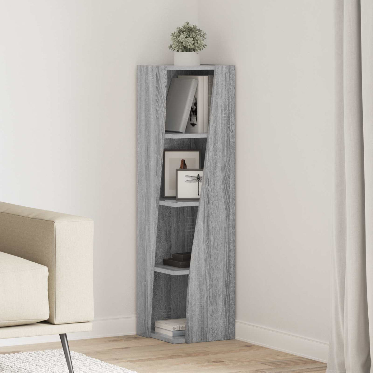vidaXL Corner Cabinet Engineered Wood Width 27.5 cm