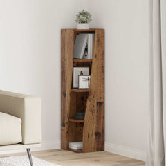 vidaXL Corner Cabinet Engineered Wood Width 27.5 cm