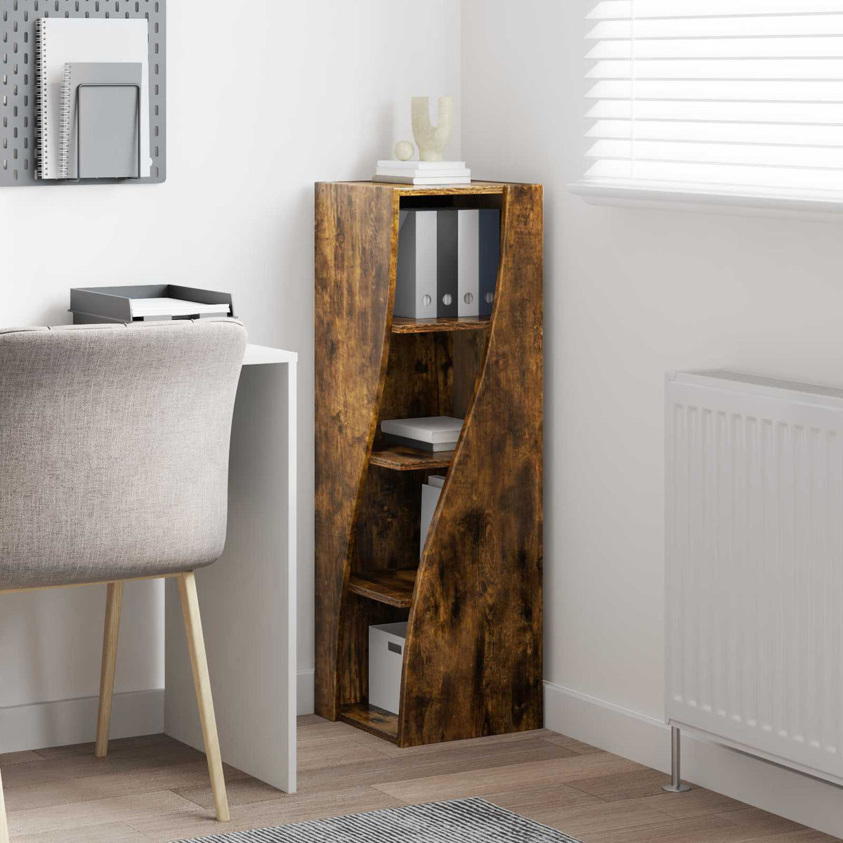 Corner Cabinet Engineered Wood Smoked Oak, image 4