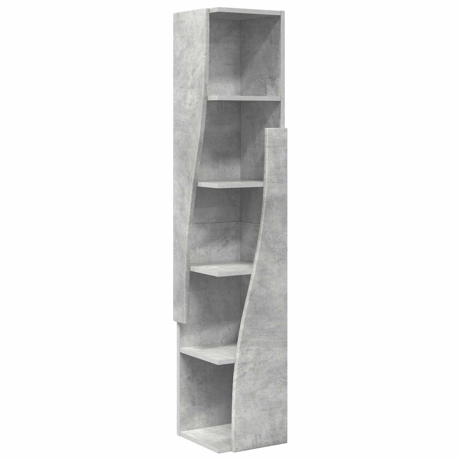vidaXL Corner Cabinet 27.5x27x140cm Engineered Wood Concrete Grey 2