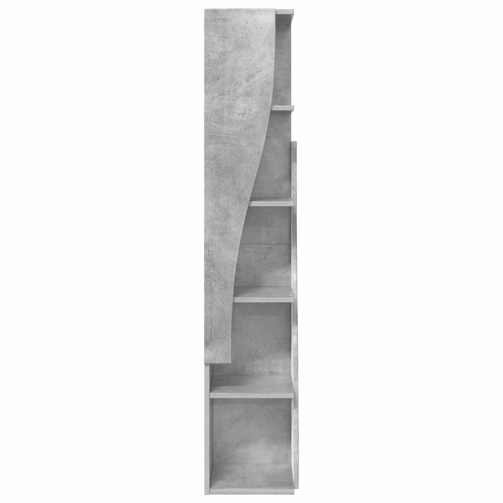 vidaXL Corner Cabinet 27.5x27x140cm Engineered Wood Concrete Grey 5