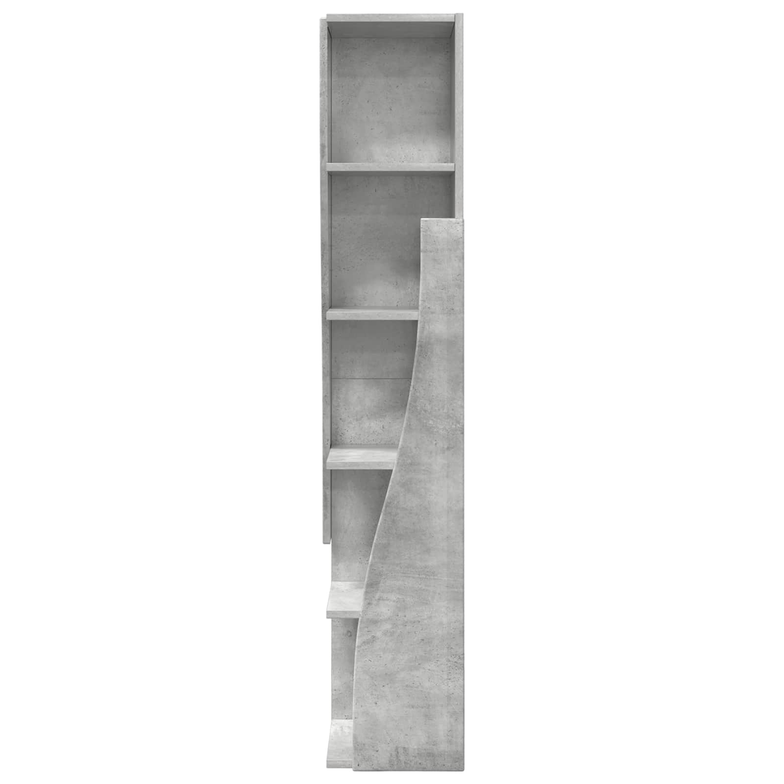vidaXL Corner Cabinet 27.5x27x140cm Engineered Wood Concrete Grey 6