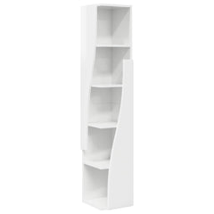 Corner Cabinet Engineered Wood High Gloss White, image 2