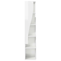 Corner Cabinet Engineered Wood High Gloss White, image 5