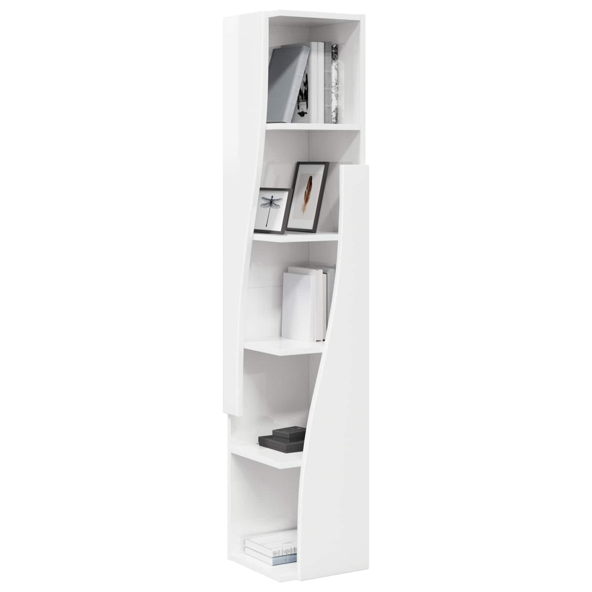 Corner Cabinet Engineered Wood Width 27.5 cm High gloss white 140 cm