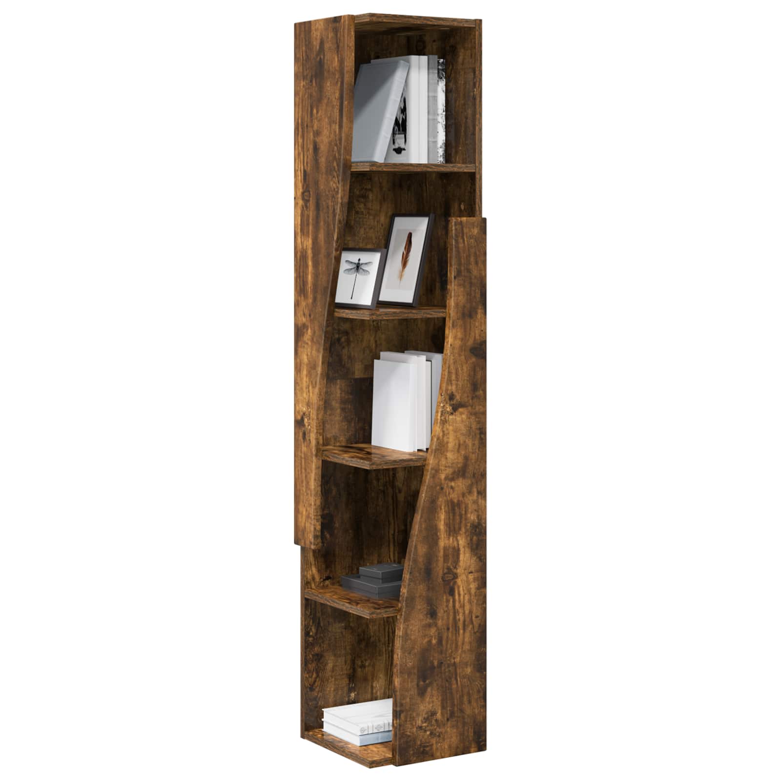 vidaXL Corner Cabinet 27.5x27x140cm Engineered Wood Smoked Oak 3