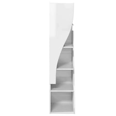 Corner Cabinet Engineered Wood High Gloss White, image 6