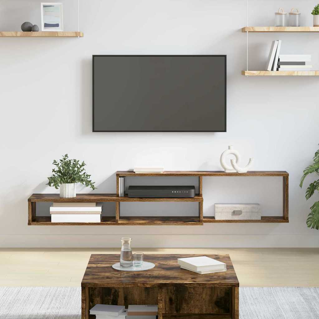 vidaXL Wall TV Stand 150 x 25 x 28.5 cm Engineered Wood 1