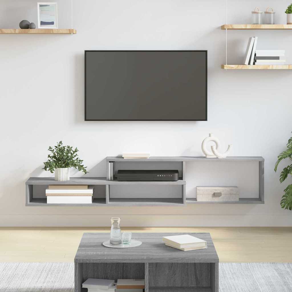 vidaXL Wall TV Stand 150 x 25 x 28.5 cm Engineered Wood 1
