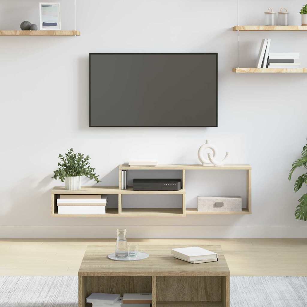 vidaXL Wall TV Stand 120 x 25 x 28.5 cm Engineered Wood 1