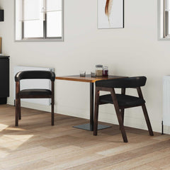 vidaXL Dining Chairs 2 pcs Solid Rubber Wood Light Brown 3