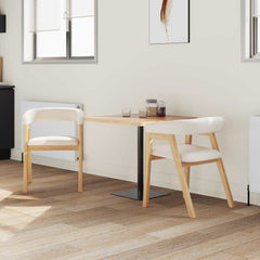 vidaXL Dining Chairs 2 pcs Solid Rubber Wood Natural 54 x 57 x 73 cm 3
