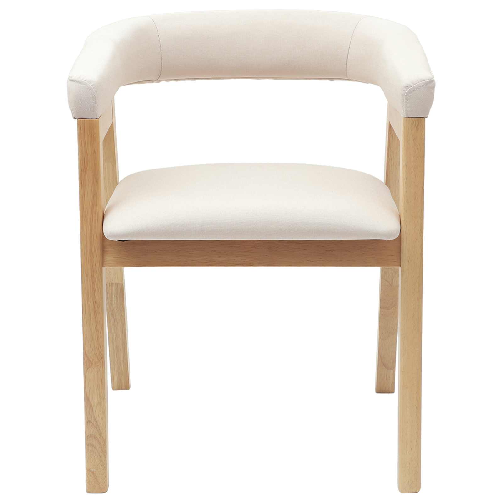 vidaXL Dining Chairs 2 pcs Solid Rubber Wood Natural 54 x 57 x 73 cm 5