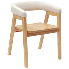 vidaXL Dining Chairs 2 pcs Solid Rubber Wood Natural 54 x 57 x 73 cm 4