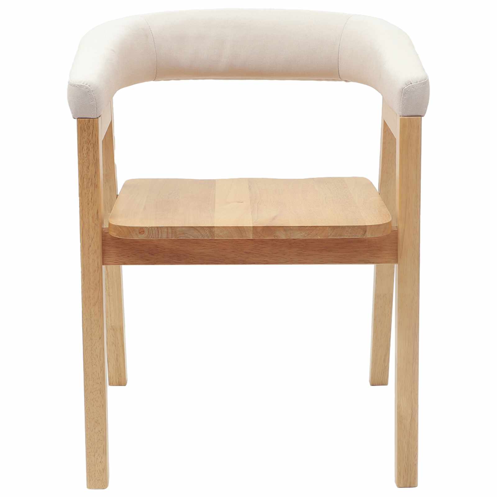 vidaXL Dining Chairs 2 pcs Solid Rubber Wood Natural 54 x 57 x 73 cm 5