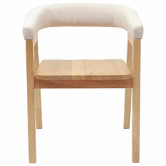 vidaXL Dining Chairs 2 pcs Solid Rubber Wood Natural 54 x 57 x 73 cm 5