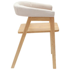 vidaXL Dining Chairs 2 pcs Solid Rubber Wood Natural 54 x 57 x 73 cm 6