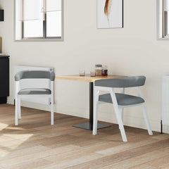vidaXL Dining Chairs 2 pcs Solid Rubber Wood White 54 x 57 x 73 cm 3