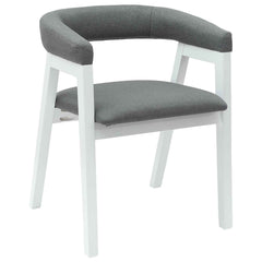 vidaXL Dining Chairs 2 pcs Solid Rubber Wood White 54 x 57 x 73 cm 4