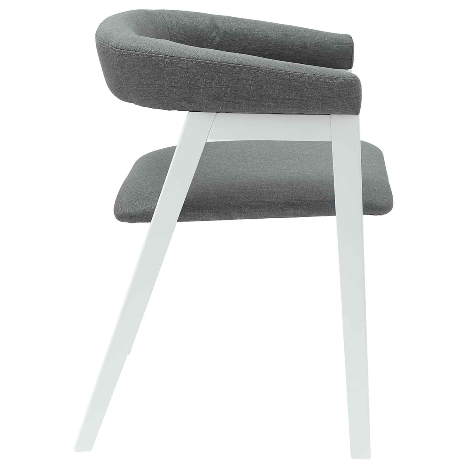 vidaXL Dining Chairs 2 pcs Solid Rubber Wood White 54 x 57 x 73 cm 6