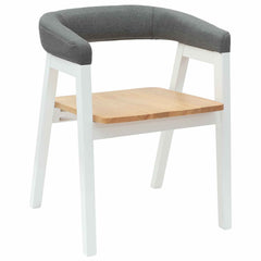vidaXL Dining Chairs 2 pcs Solid Rubber Wood White 54 x 57 x 73 cm 4