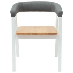 vidaXL Dining Chairs 2 pcs Solid Rubber Wood White 54 x 57 x 73 cm 5