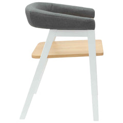vidaXL Dining Chairs 2 pcs Solid Rubber Wood White 54 x 57 x 73 cm 6