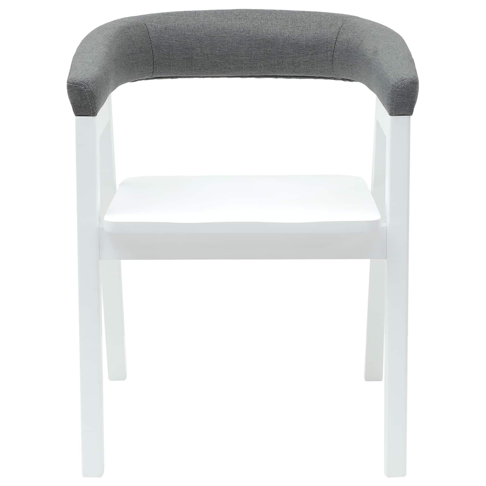 vidaXL Dining Chairs 2 pcs Solid Rubber Wood White 54 x 57 x 73 cm 5
