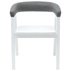 vidaXL Dining Chairs 2 pcs Solid Rubber Wood White 54 x 57 x 73 cm 5