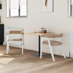 vidaXL Dining Chairs 2 pcs Solid Rubber Wood White 54 x 57 x 73 cm 3