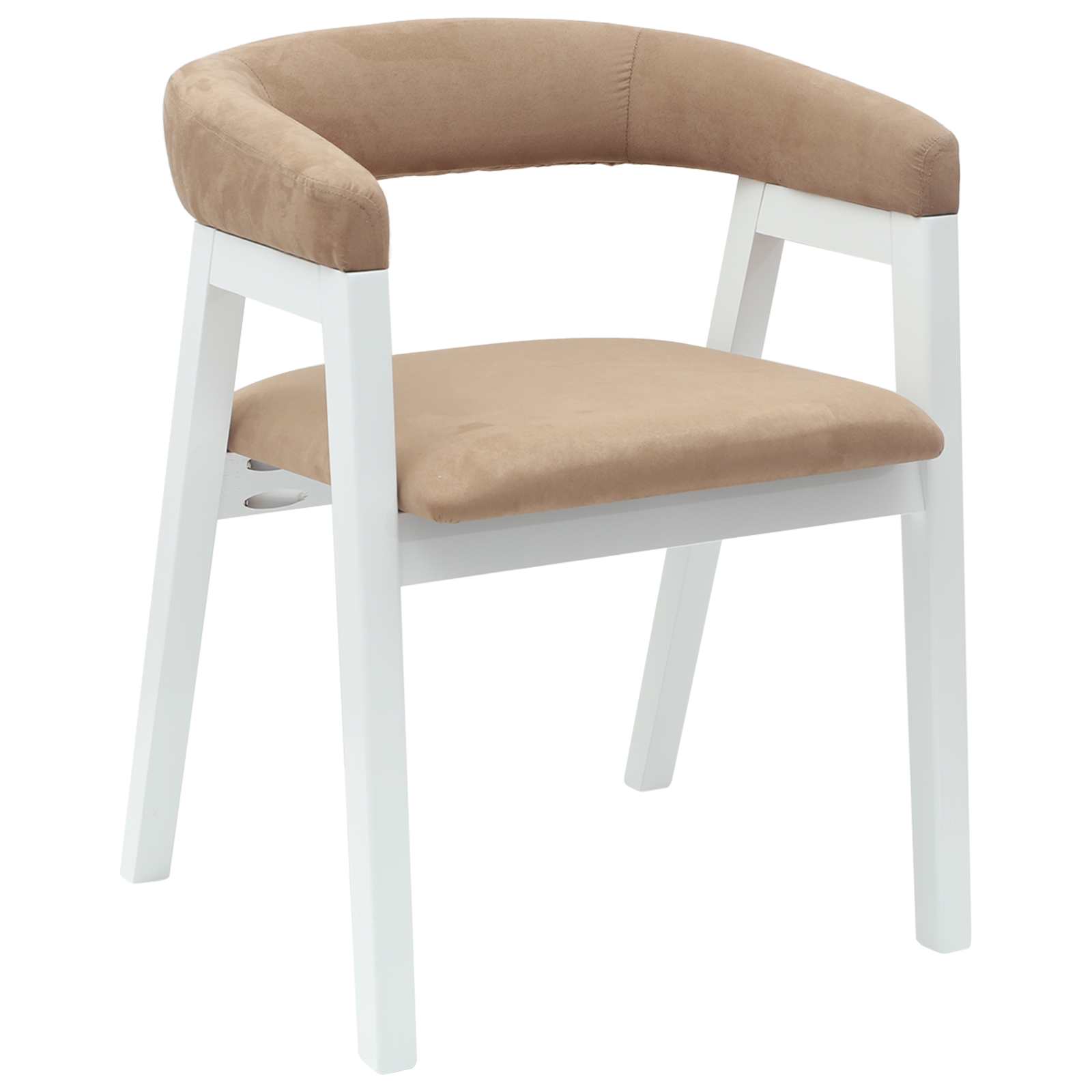 vidaXL Dining Chairs 2 pcs Solid Rubber Wood White 54 x 57 x 73 cm 4