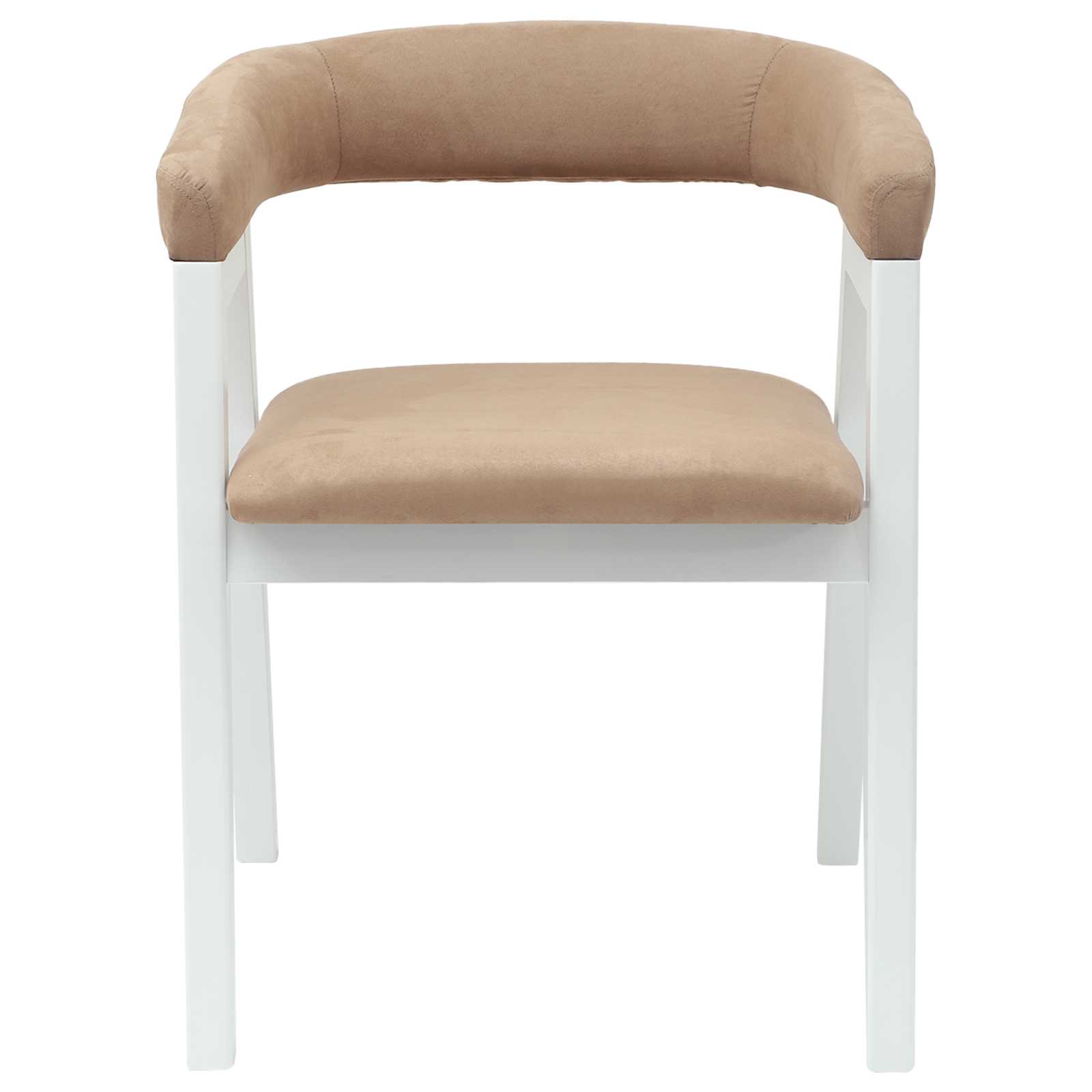 vidaXL Dining Chairs 2 pcs Solid Rubber Wood White 54 x 57 x 73 cm 5