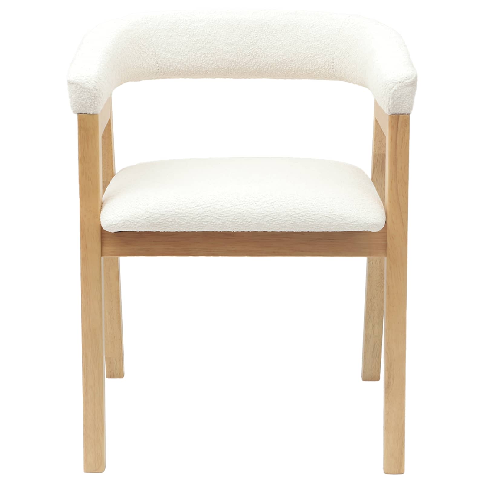 vidaXL Dining Chairs 2 pcs Solid Rubber Wood Natural 54 x 57 x 73 cm 5