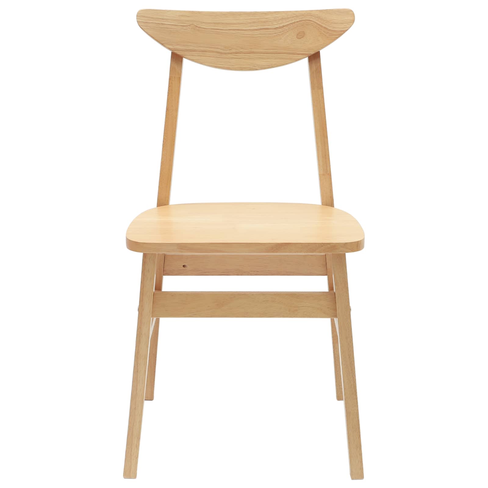 vidaXL Dining Chairs 2 pcs Solid Rubber Wood Natural 42 x 47.5 x 81 cm 5